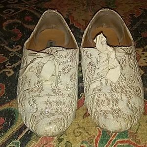 Not Rated Gold/Cream Canvas Shoes